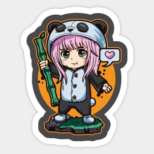 Panda Anime Costume Sticker